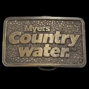 Myers Country Water Belt Buckle 1976 Bergamot Brass Works USA‎